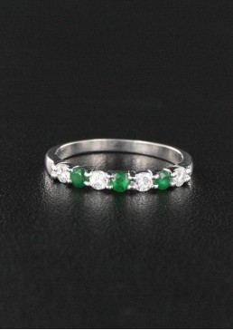 Bague Emeraude & Diamant 
