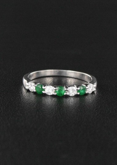 Bague Emeraude & Diamant 