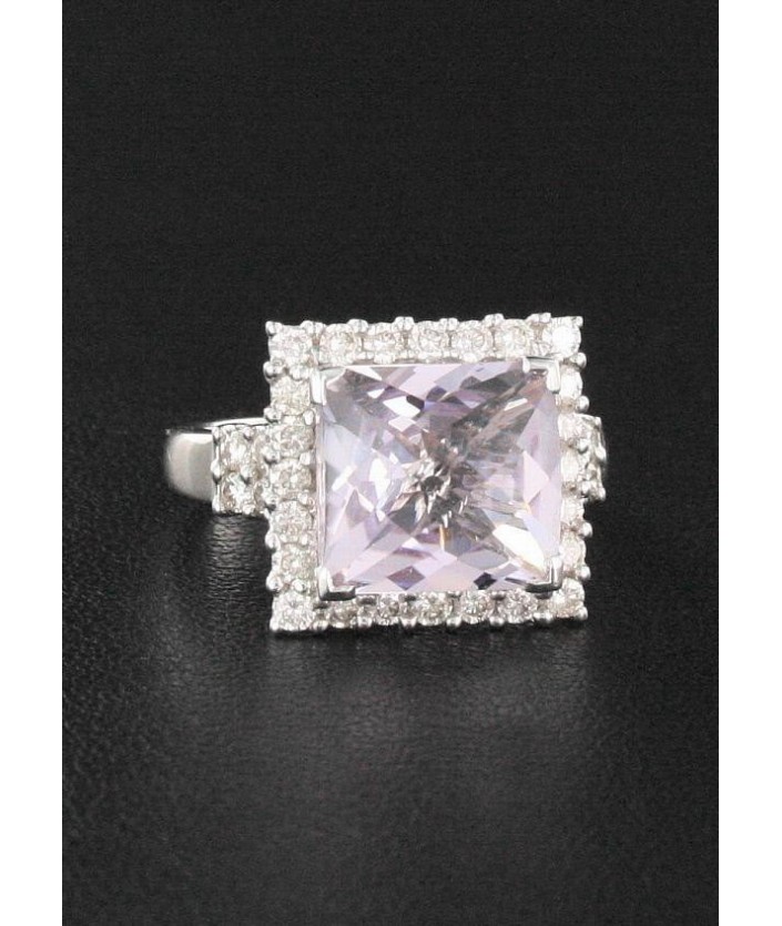 Bague Améthyste & Diamant
