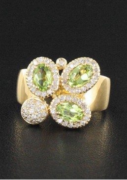 Bague Péridot & Diamant