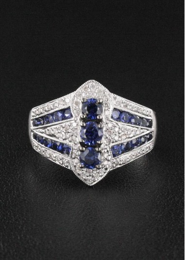 Bague Saphir & Diamant