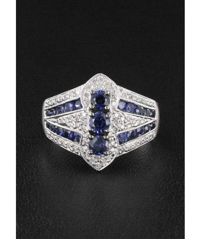 Bague Saphir & Diamant