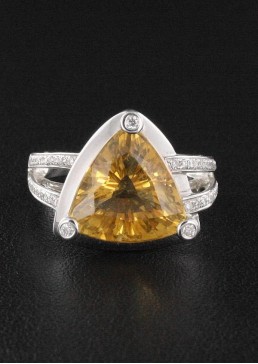 Bague Citrine & Diamant