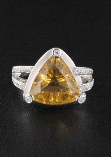 Bague Citrine & Diamant