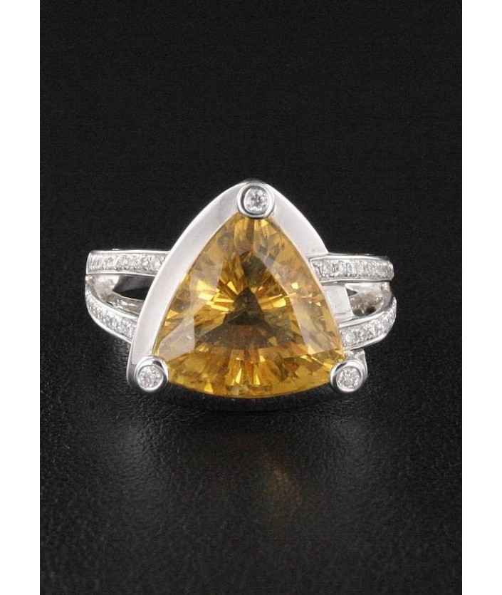 Bague Citrine & Diamant