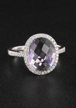 Bague Améthyste & Diamant
