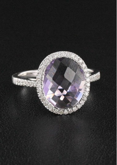 Bague Améthyste & Diamant