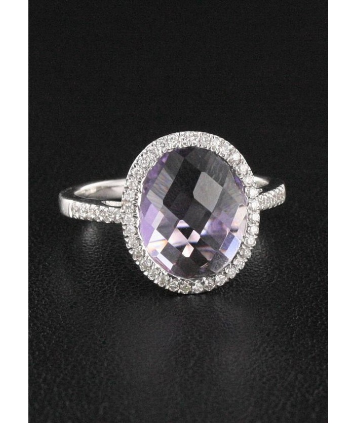 Bague Améthyste & Diamant
