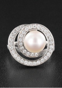 Bague Perle & Diamant