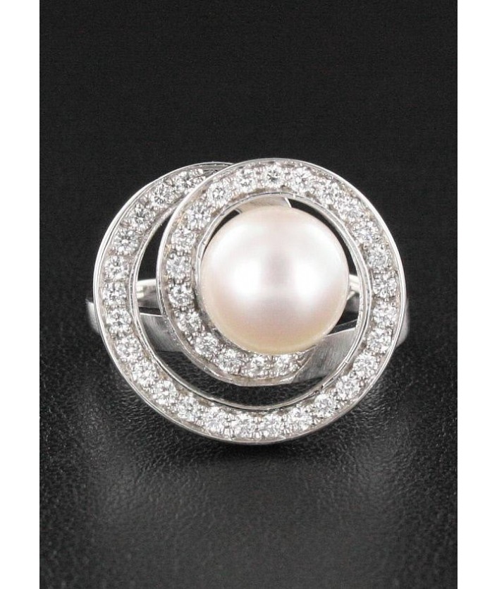 Bague Perle & Diamant