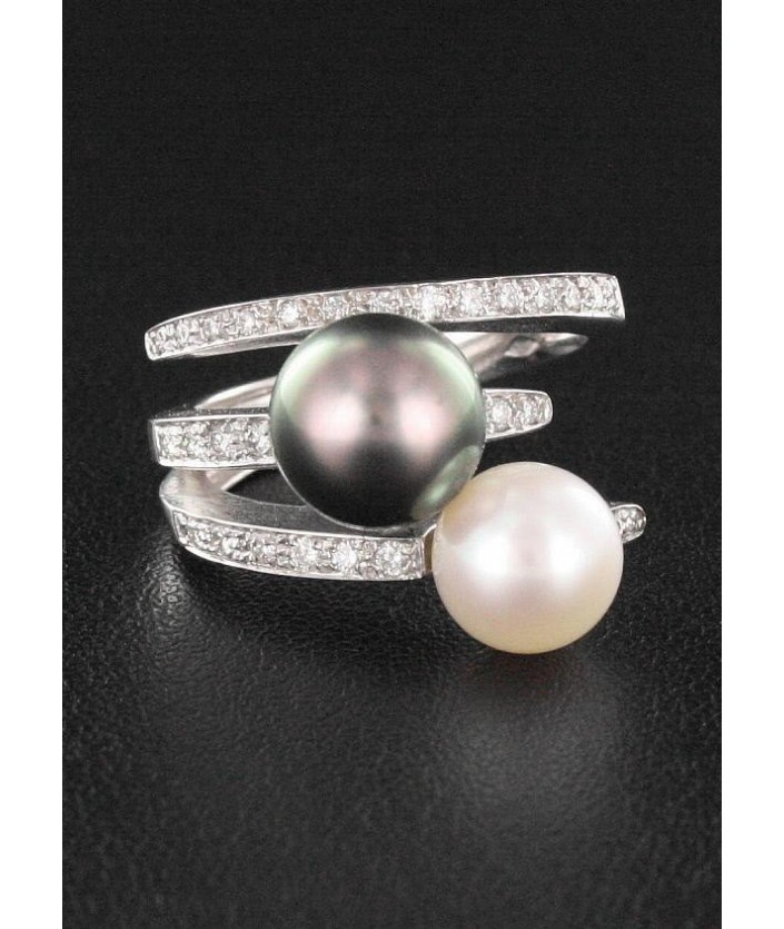 Bague Perle & Diamant