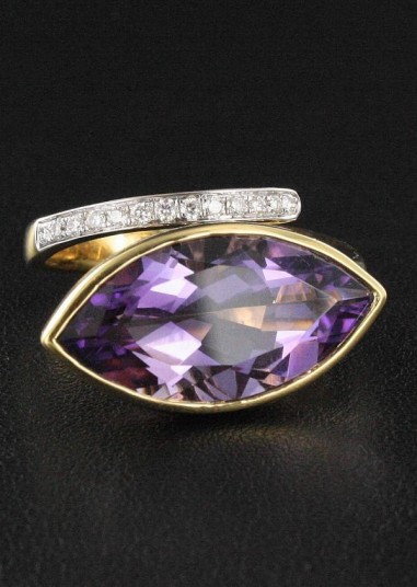 Bague Améthyste & Diamant
