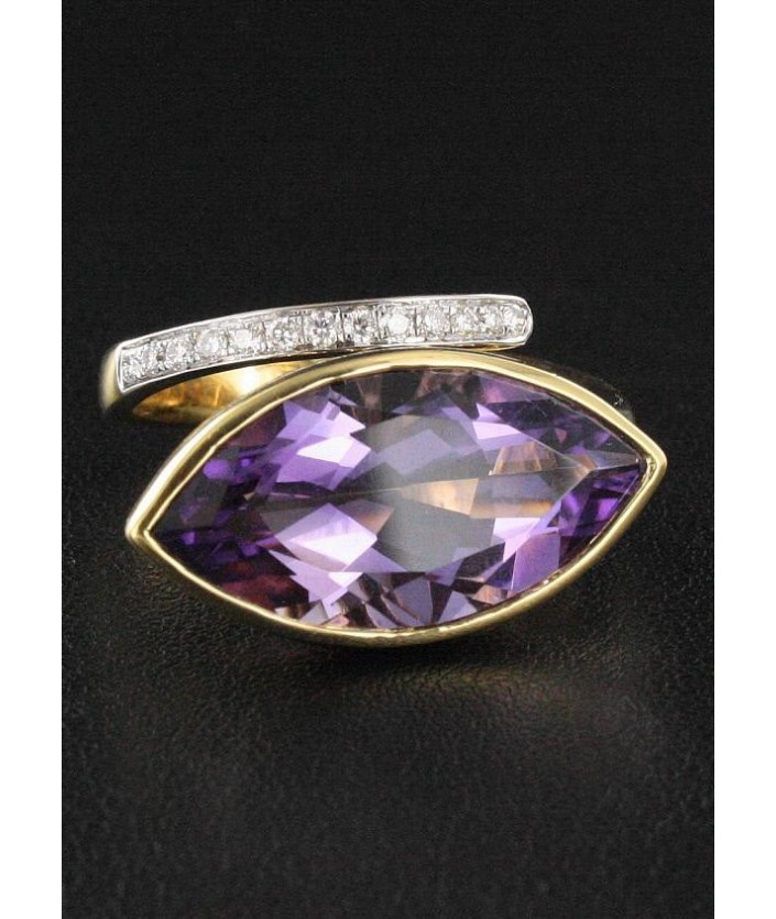 Bague Améthyste & Diamant