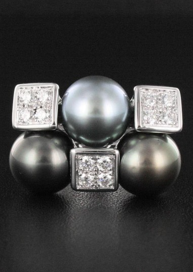 Bague Perle & Diamant