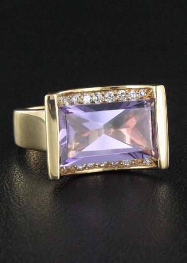 Bague Améthyste & Diamant