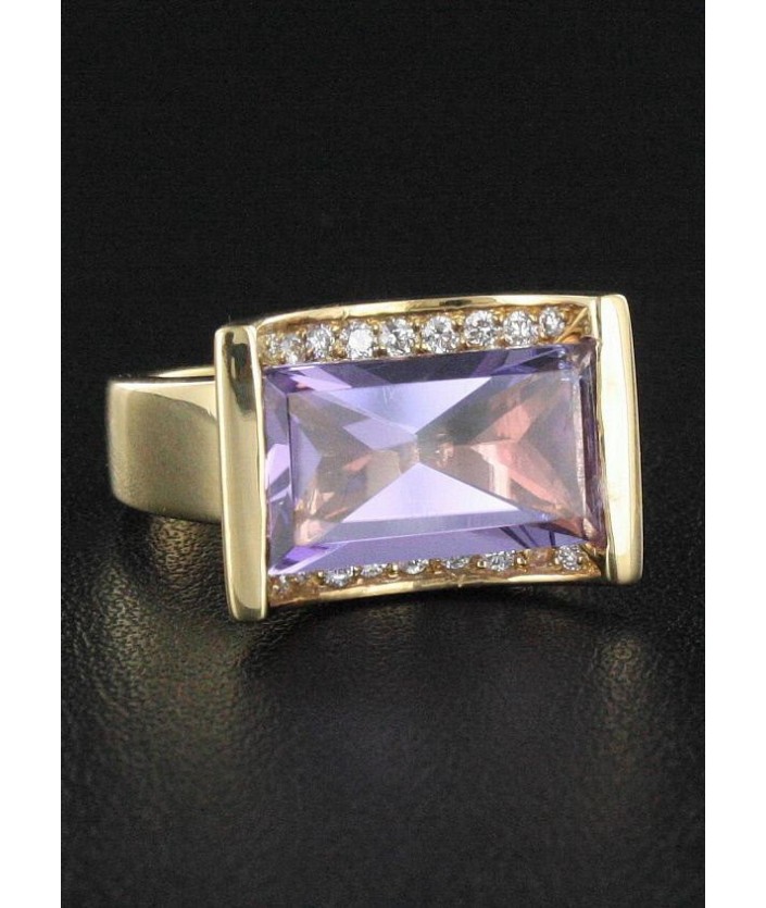 Bague Améthyste & Diamant