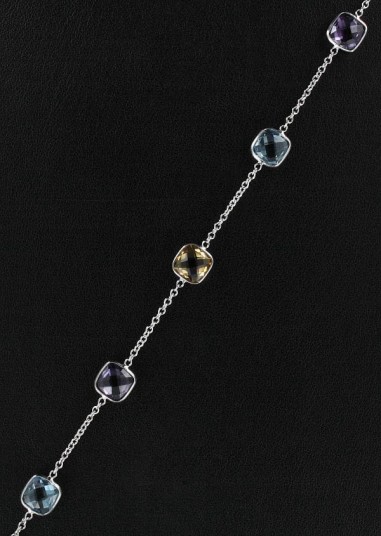 Bracelet Améthyste, Topaze & Citrine