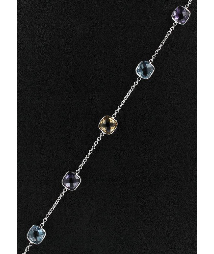 Bracelet Améthyste, Topaze & Citrine