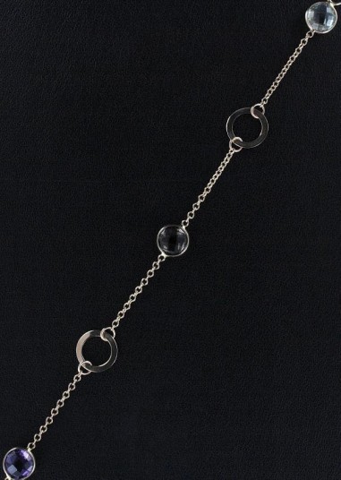 Bracelet Améthyste et Quartz fumé