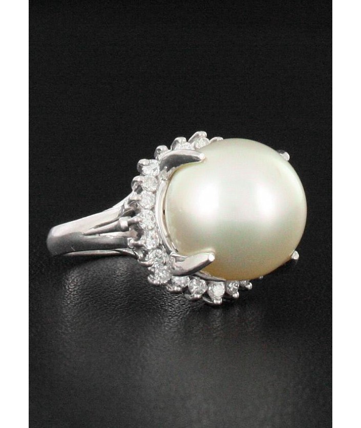 Bague Perle & Diamant