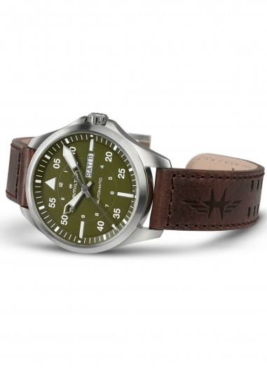Khaki Aviation Pilot Day Date Auto H64635560