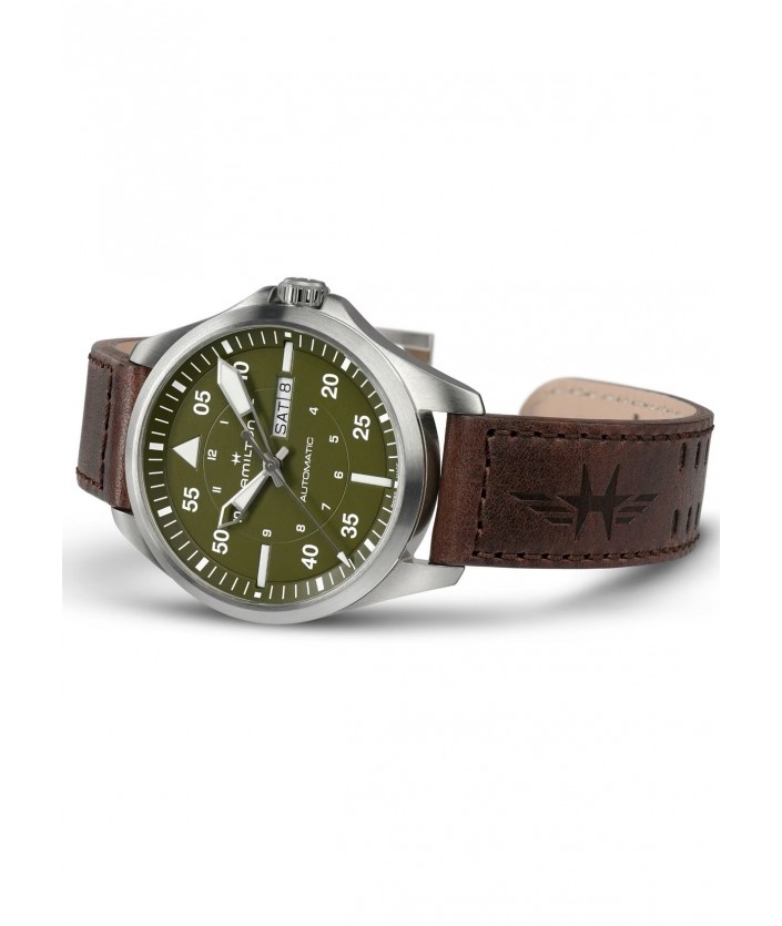 Khaki Aviation Pilot Day Date Auto H64635560