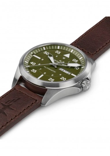 Khaki Aviation Pilot Day Date Auto H64635560