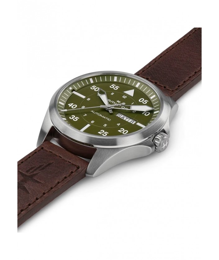 Khaki Aviation Pilot Day Date Auto H64635560