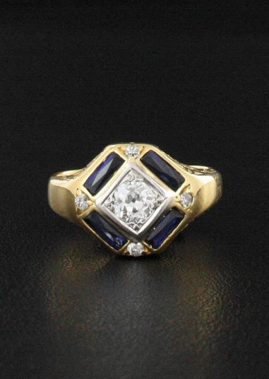 Bague Saphir & Diamant