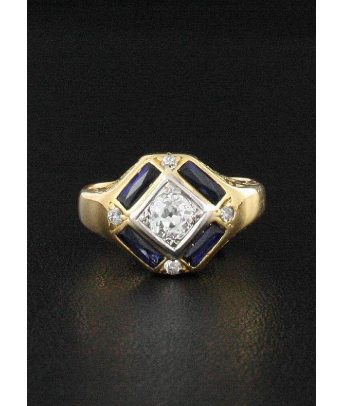Bague Saphir & Diamant