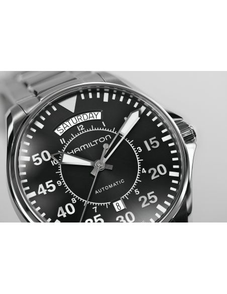 Khaki Aviation Pilot Day Date Auto H64615135