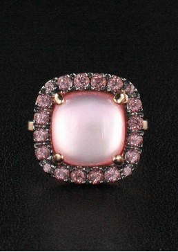 Bague Rhodolite & Nacre 