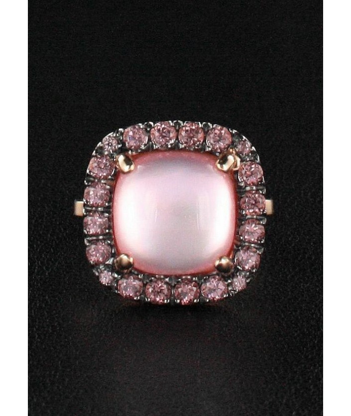 Bague Rhodolite & Nacre 
