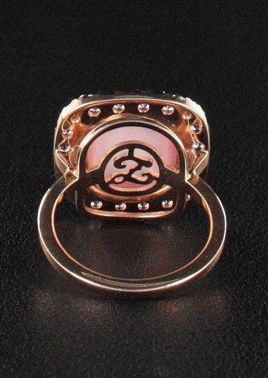 Bague Rhodolite & Nacre 