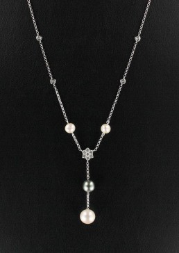 Collier Perles & Diamant 2