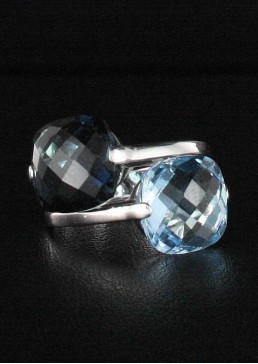 Bague toi & moi Topaze 