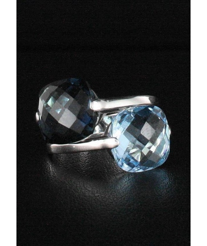 Bague toi & moi Topaze 